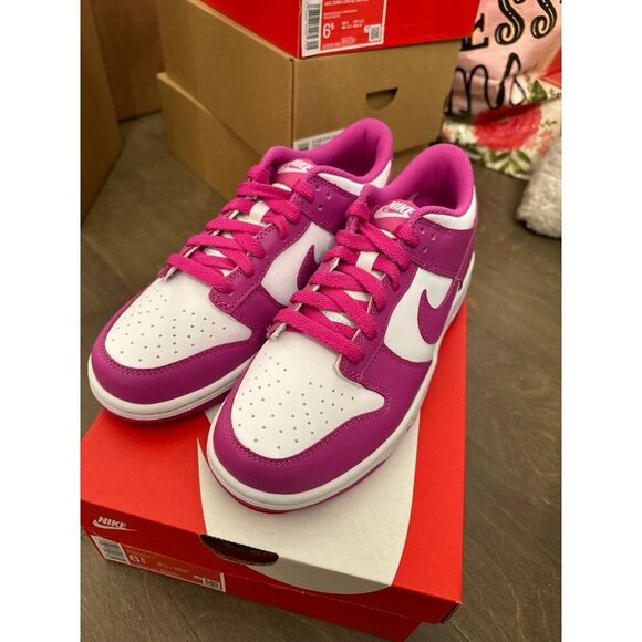 Nike Dunk low BG white / active fuchsia la - Picture 2 of 8